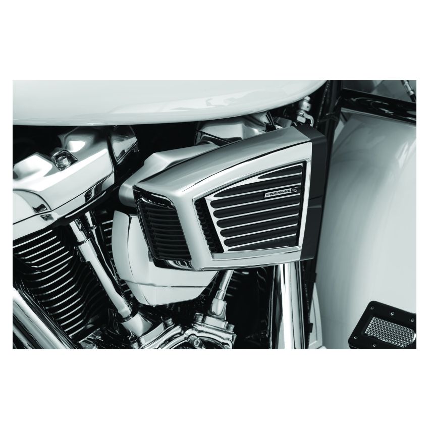 Kuryakyn 9369 Classic Faceplate Hypercharger ES Black & Chrome