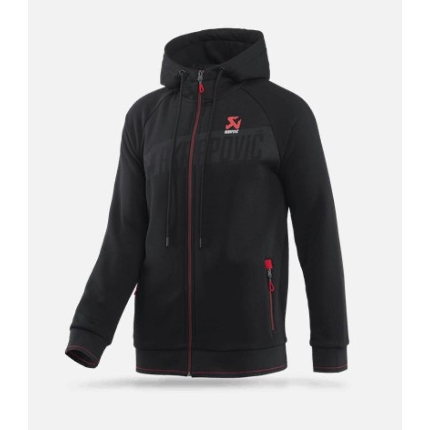 Akrapovic Mens Corpo Zip Hoodie Black - Large