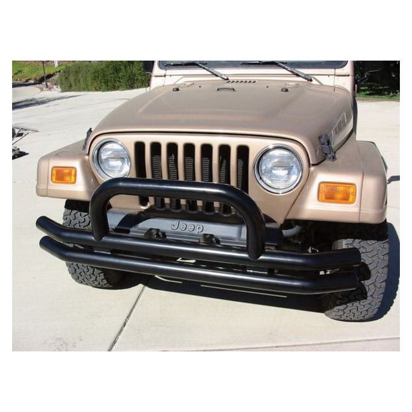 Rampage 1976-1983 Jeep CJ5 Double Tube Bumper Front - Black