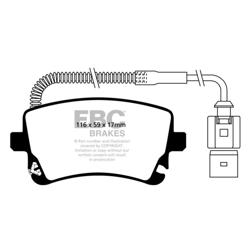EBC UD076 78-83 Mazda RX7 2.3 (1.1 Rotary)(Rear Drums) Ultimax2 Front Brake Pads