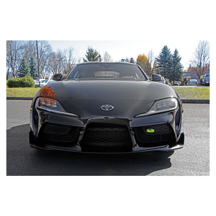Perrin 2020 Toyota Supra Tow Hook Kit (Front) - Neon Yellow