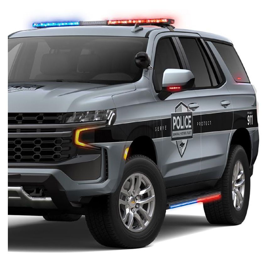 Putco 901301660 15-23 Chevrolet Tahoe Blade Rocker Kits Sideliners - Red/Blue w/ White Override