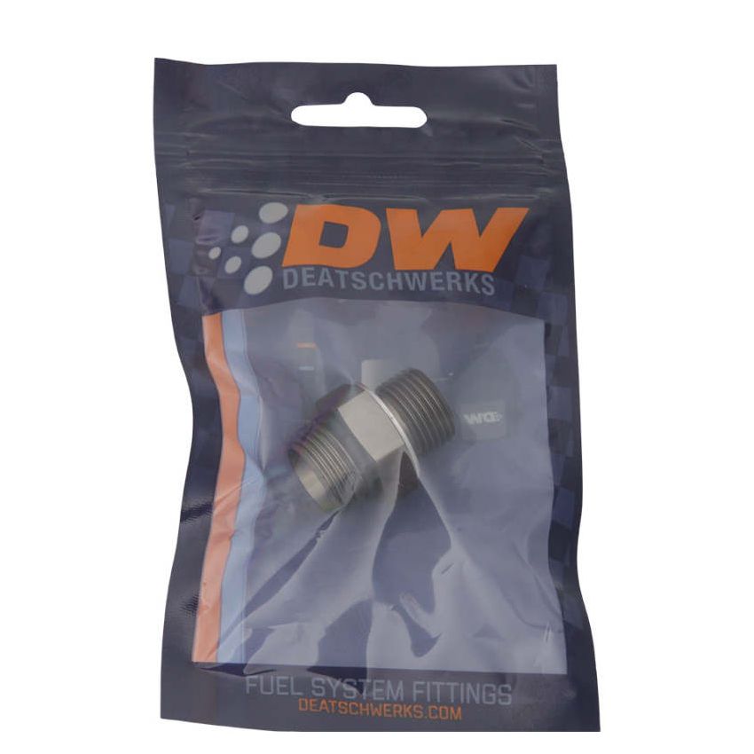 DeatschWerks 8AN ORB Male To 18 X 1.5 Metric Male (Incl O-Ring and Crush Washer)