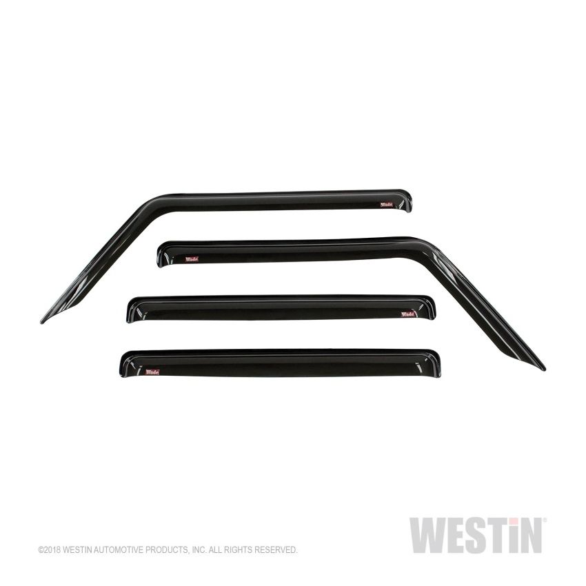 Westin 2018-2019 Jeep Wrangler JL Unlimited Wade Slim Wind Deflector 4pc - Smoke