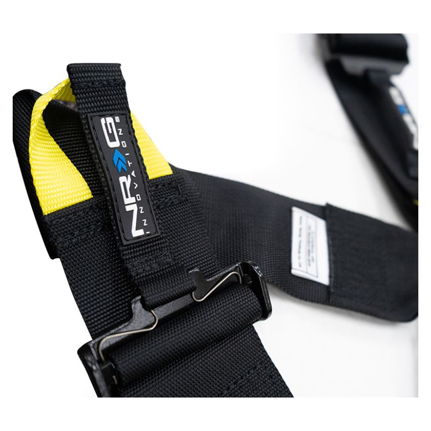NRG SBH-HRS6PCBK FIA 6pt 2in. Shoulder Belt for HANS Device/ Rotary Cam Lock Buckle/ 3in. Waist Belt - Black