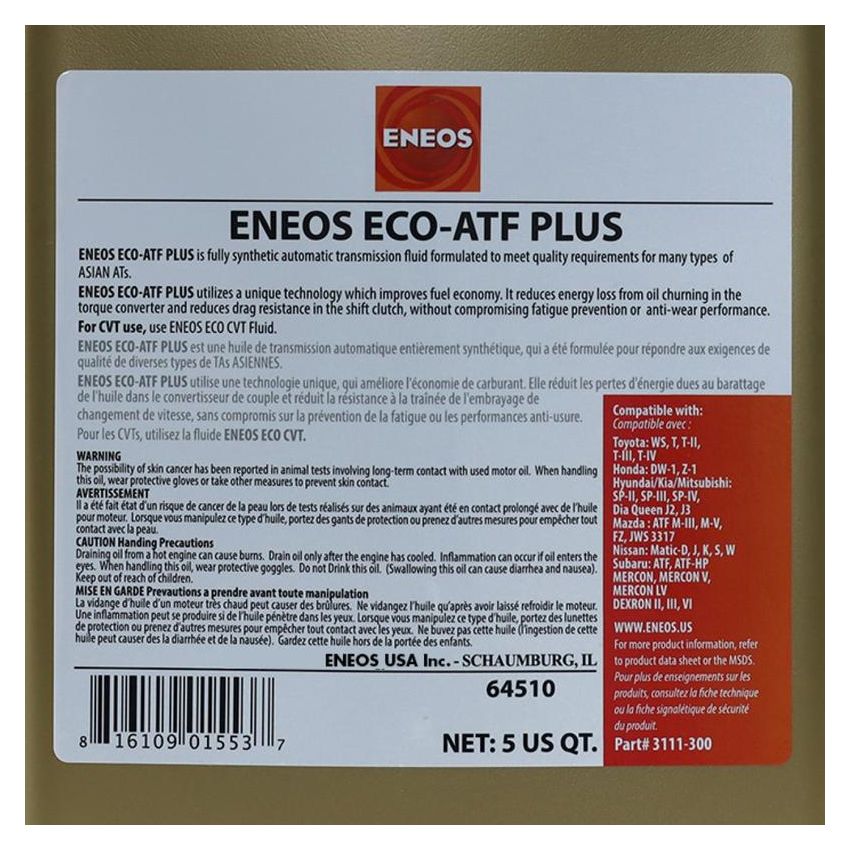 ENEOS 3111-323 ECO ATF Plus, PN 3111-323