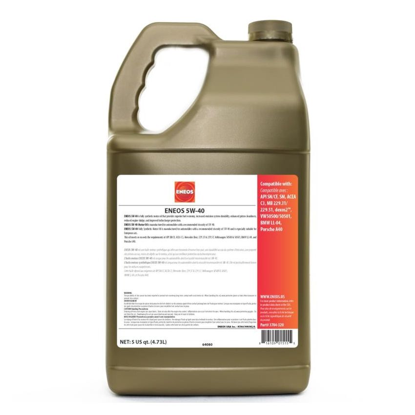 ENEOS 3704-323 5W-40 API SN / CF, ACEA C3, PN 3704-323