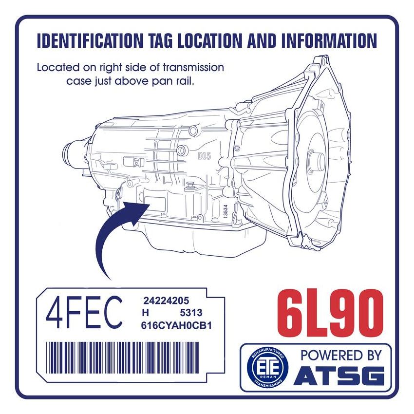 ETE Reman T282123 6L90 Automatic Transmission Assembly