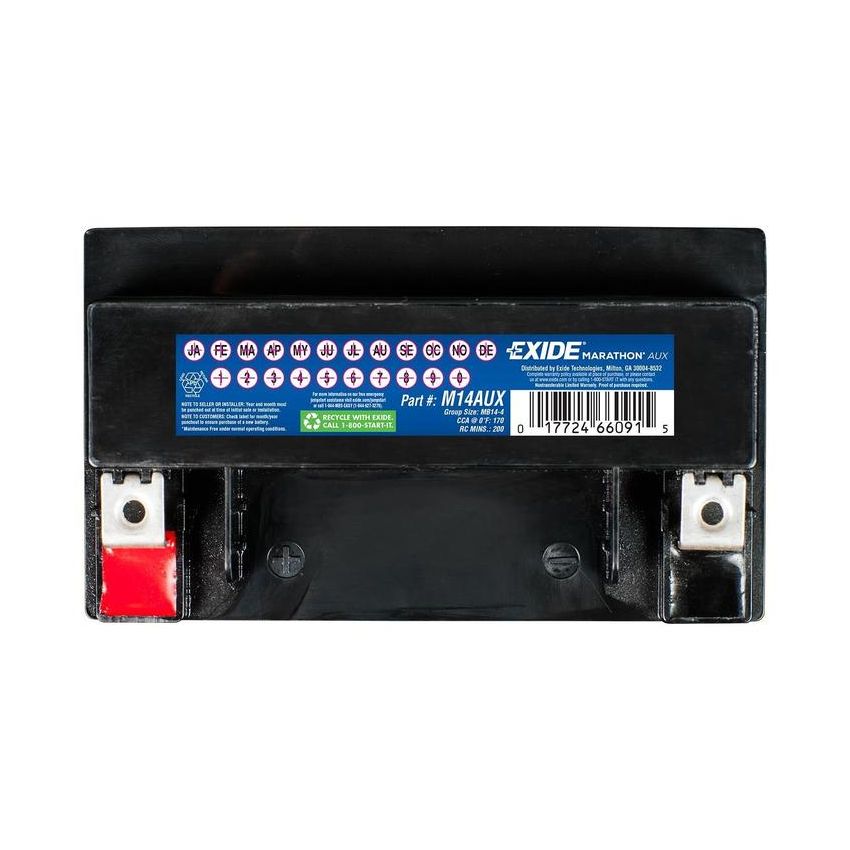 EXIDE BATTERY M14AUX Marathon (AUX) GRP:400 CCA:170 AH:14 RC:20 AGM