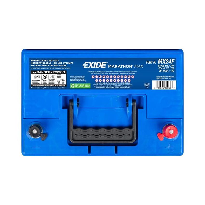 EXIDE BATTERY MX24F Marathon Max GRP:24F CCA:710 AH:70 RC:120 AGM