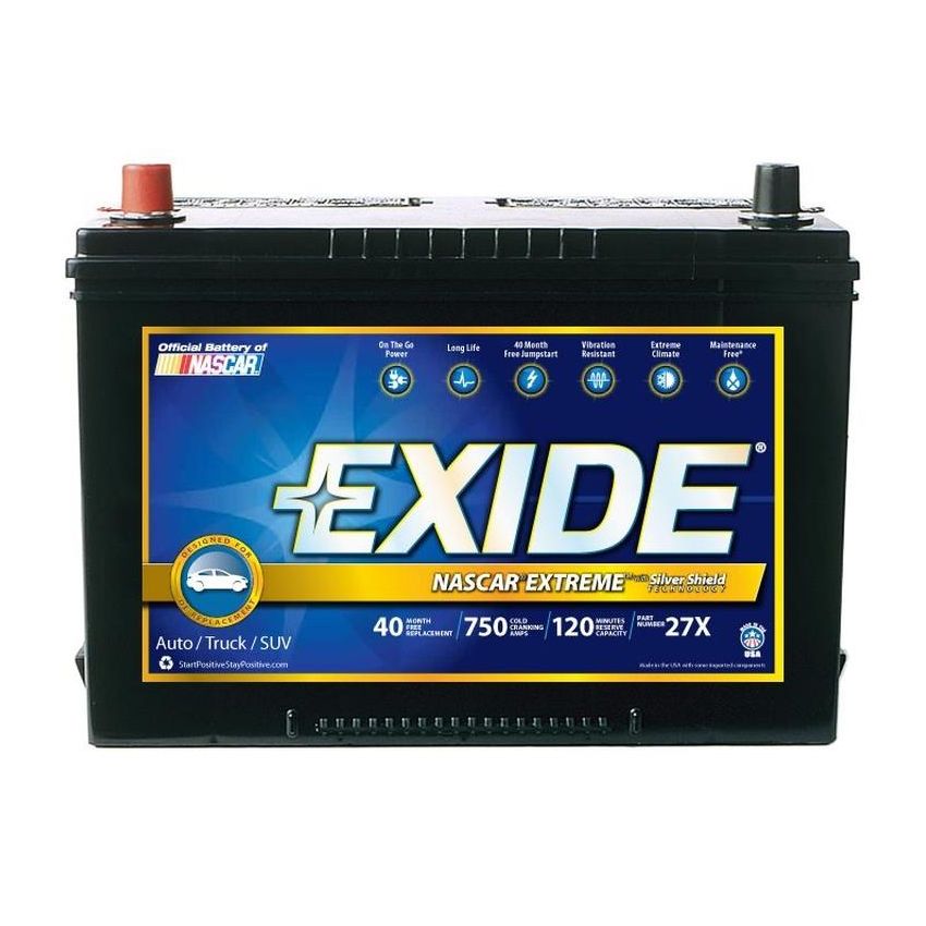 EXIDE BATTERY SX27 Sprinter Max GRP:27 CCA:750 AH:63 RC:120 FLOODED