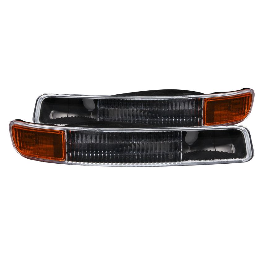 ANZO 1999-2006 Gmc Sierra 1500 Euro Parking Lights Black w/ Amber Reflector