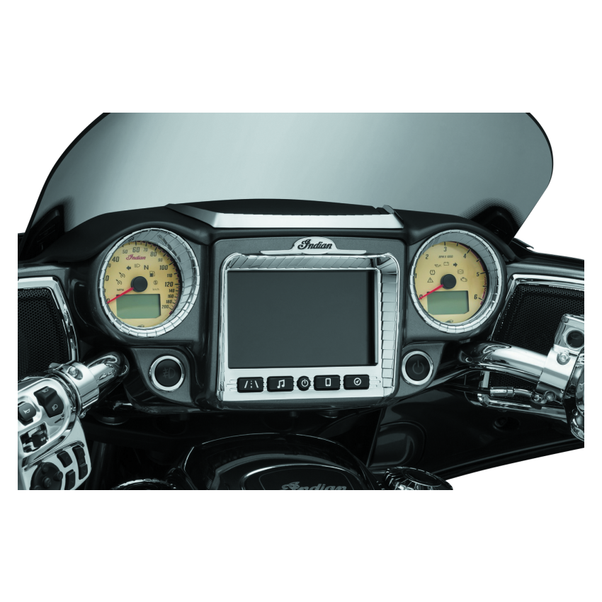 Kuryakyn 5186 Aztec Gauge Accent 14-23 Indian Models Chrome