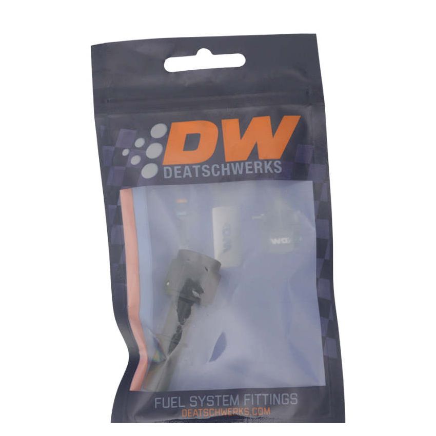 DeatschWerks 6AN Female Flare Swivel to 3/8in Male EFI Quick Disconnect - Anodized Matte Black