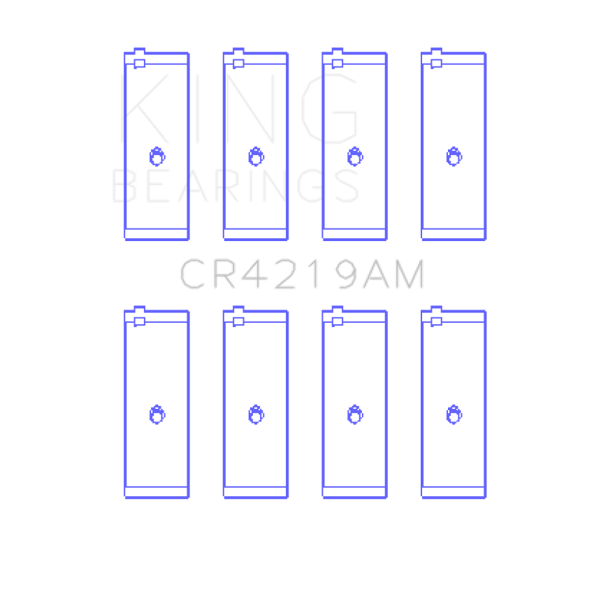 King Engine Bearings CR4219AM0.75 Toyota 1Rz (Size +0.75mm) Connecting Rod Bearing Set