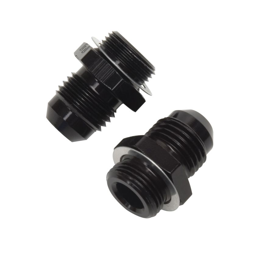Russell Performance -6 AN Carb Adapter Fittings (2 pcs.) Black