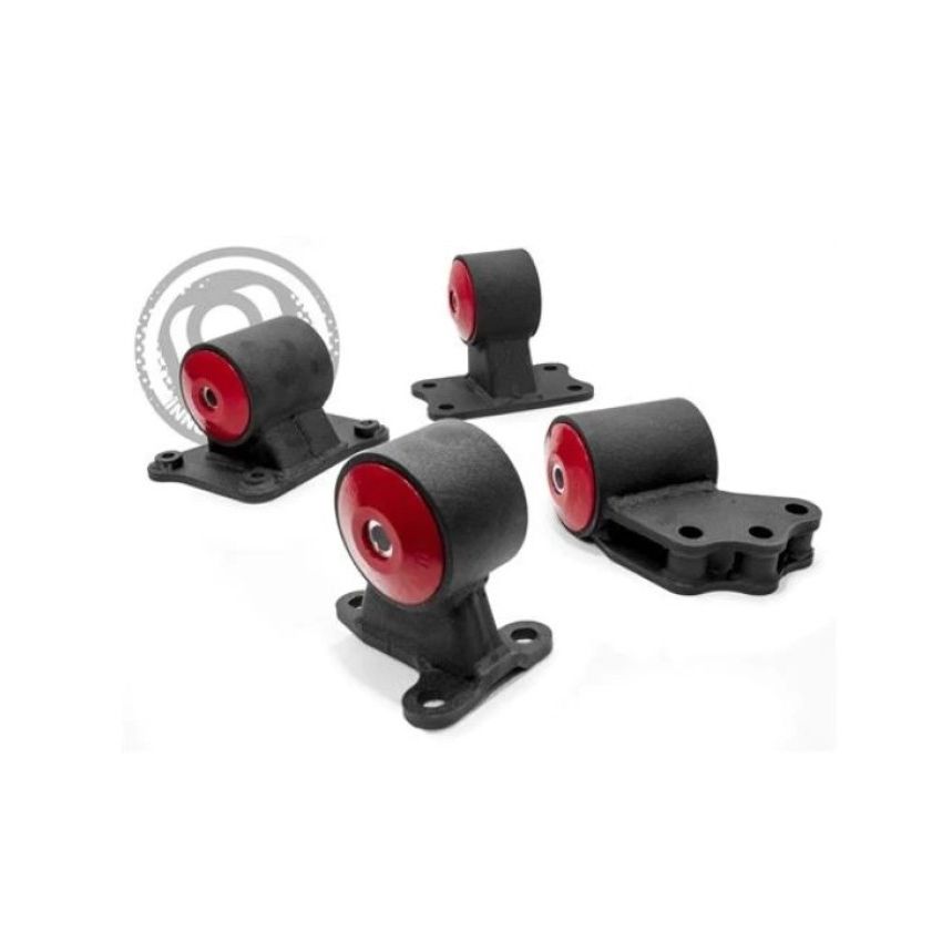 Innovative 91-99 Mitsubishi 3000GT / GTO 6G72 Black Steel Mounts 75A Bushings