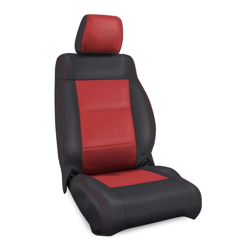 PRP 11-12 Jeep Wrangler JK Front Seat Covers/2 door or 4 door (Pair) - Black/Red