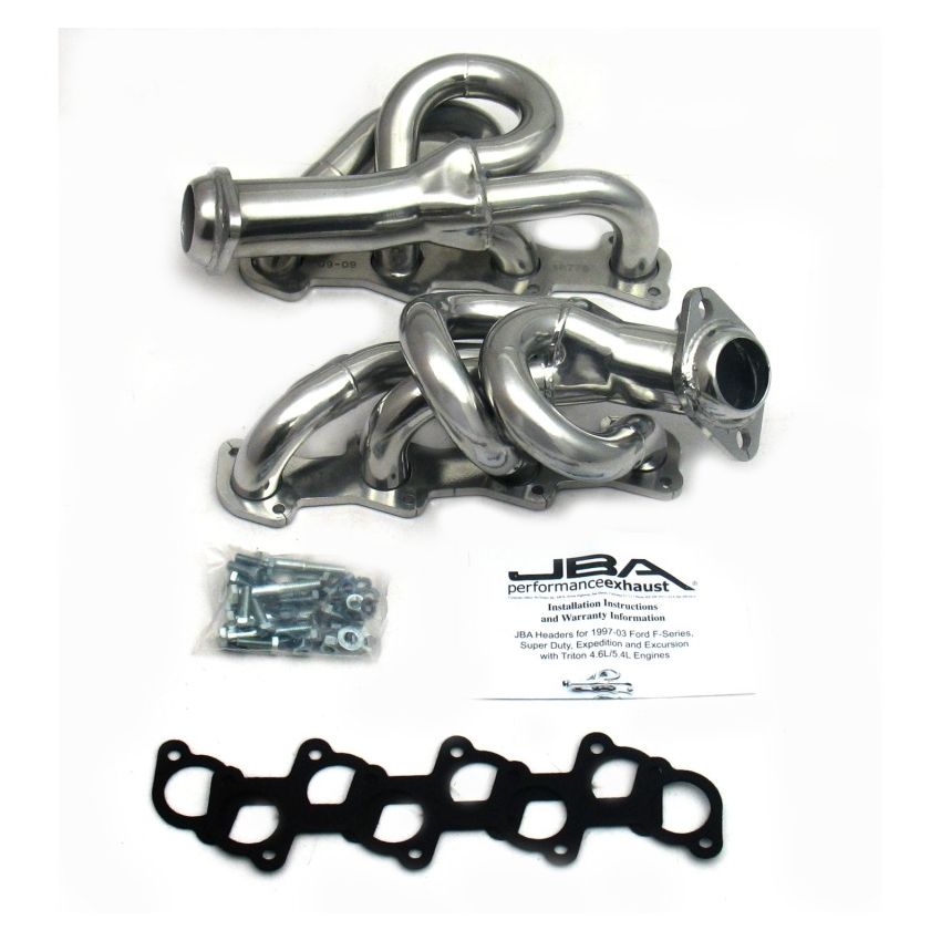 JBA 97-03 Ford F-150 4.6L 2V 1-1/2in Primary Silver Ctd Cat4Ward Header