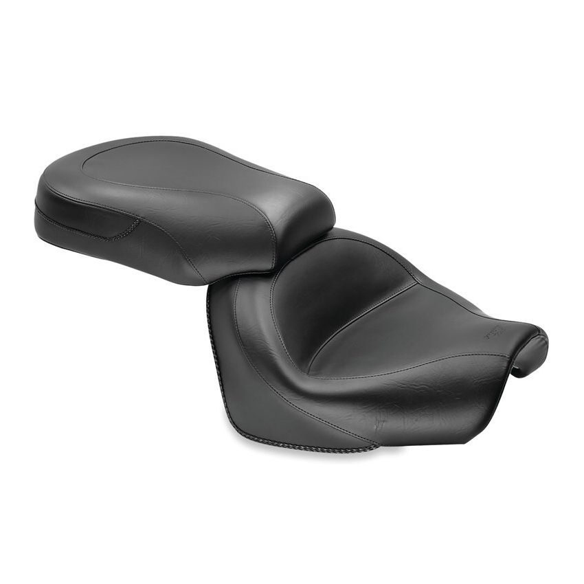 Mustang Motorcycle 76071 Mustang 09-17 Yamaha V-Star 950, 950 Tourer Standard Touring 2PC Seat - Black