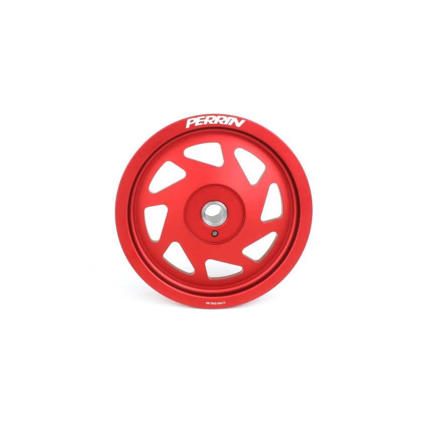 Perrin 18-22 Subaru Crosstrek / 19-22 Ascent Lightweight Crank Pulley (FA/FB Eng w/Small Hub) - Red