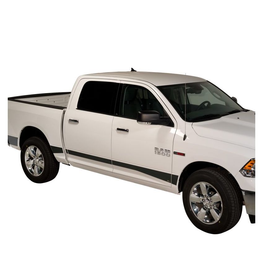 Putco 9751304BP 09-18 Ram 1500 Quad Cab 6.5ft- 5.5in Wide 12pcs w/o Factory Flares Blk Platinum Rocker Panels