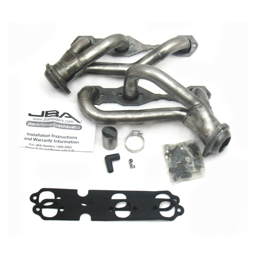 JBA 88-95& 02-03 GM S-Truck 4.3L V6 2WD 1-1/2in Primary Raw 409SS Cat4Ward Header