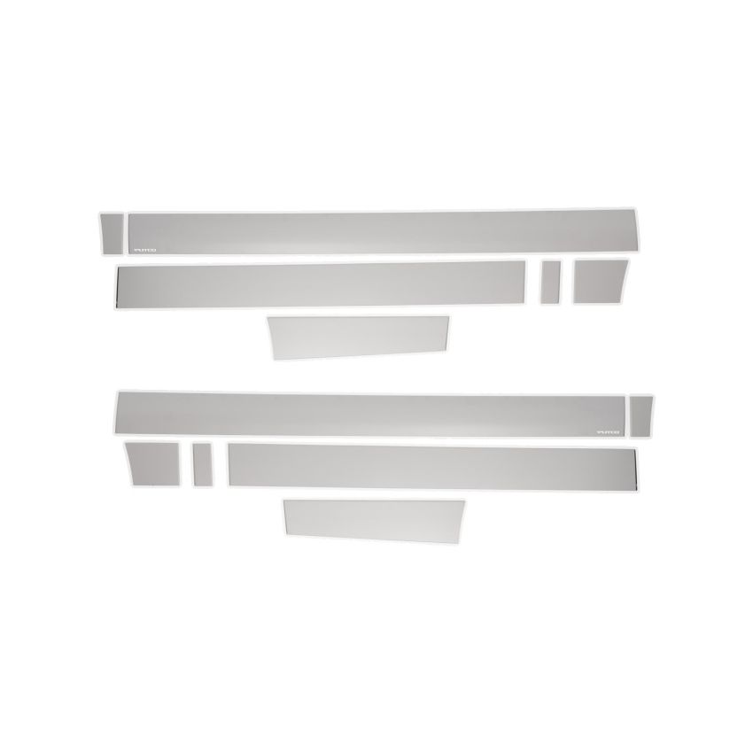 Putco 9751445 15-20 Ford F-150 Super Crew 6.5ft Short Box (4.25in Tall - 12pcs) SS Rocker Panels