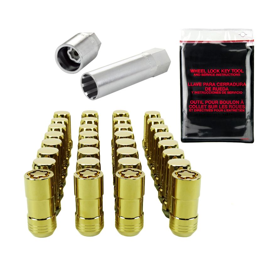 McGard (65810GD MCG 14X1.5 GOLD 8 LUG SPLINE KIT WITH WHEEL LOCKS)