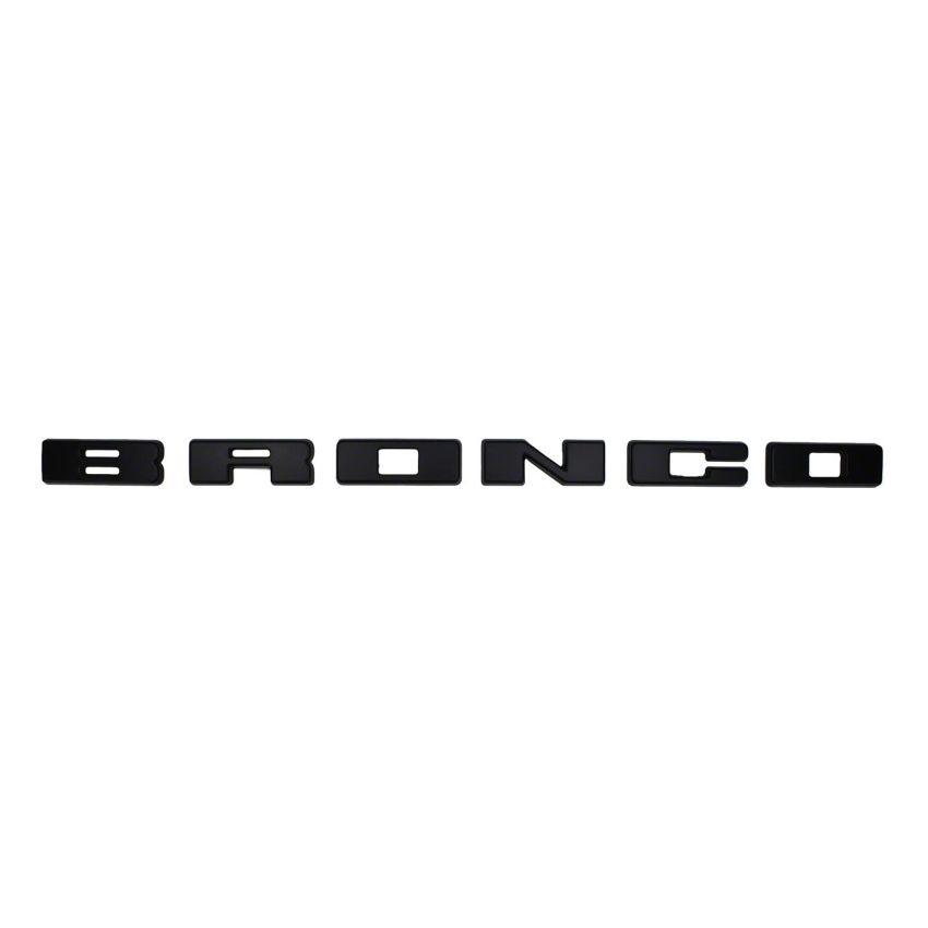Ford Racing M-1447-BLMB 2021-2025 Bronco Grille Lettering Overlay Kit-Black