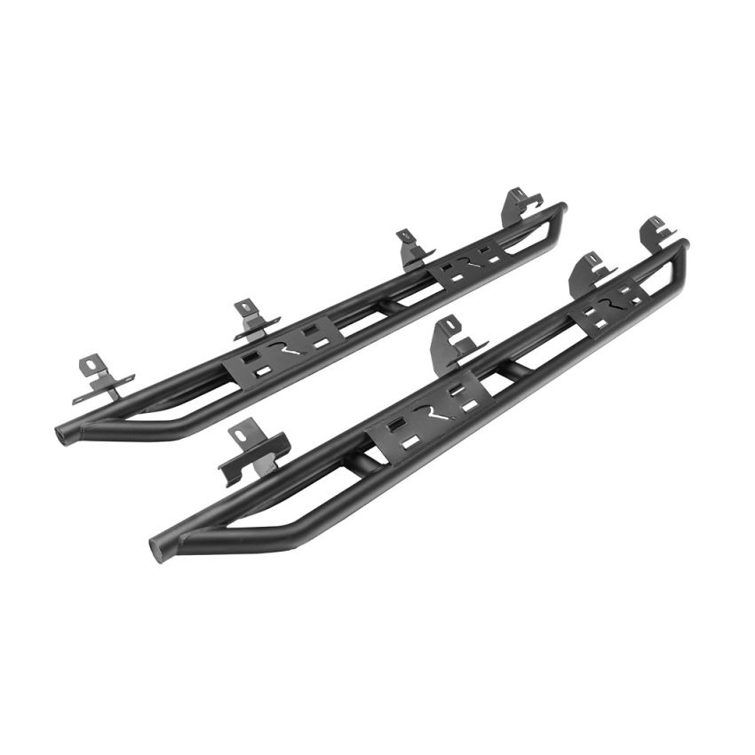 Rampage 88736 20-22 Jeep Gladiator SRS Sidebar Rock Crawler Steps - Black
