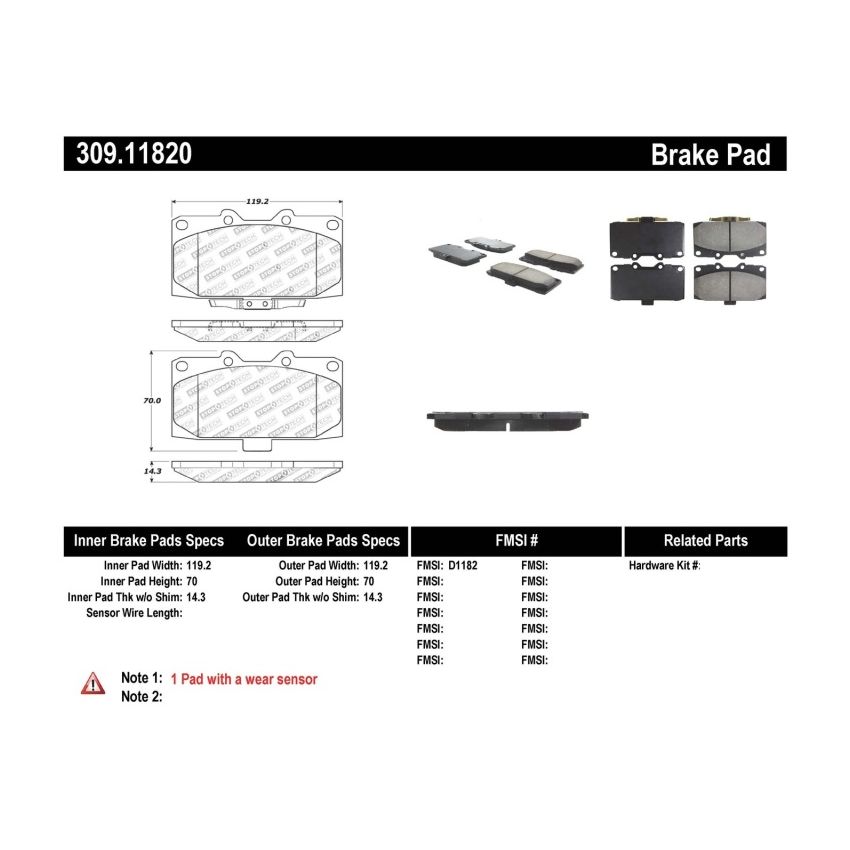 StopTech Performance 06-07 Subaru Impreza WRX/WRX STi Front Brake Pads