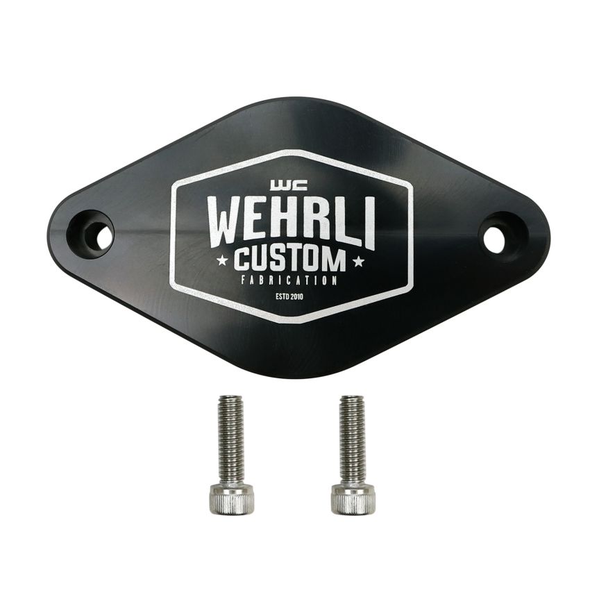 Wehrli 11-16 Chevrolet 6.6L LML Duramax Turbo Resonator Billet Block Off Plate