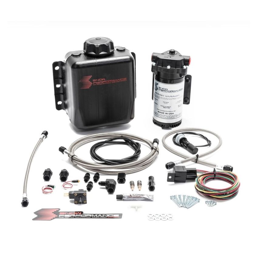 Snow Performance Stg 1 Boost Cooler F/I Water Injection Kit (Incl. SS Braided Line and 4AN Fittings)