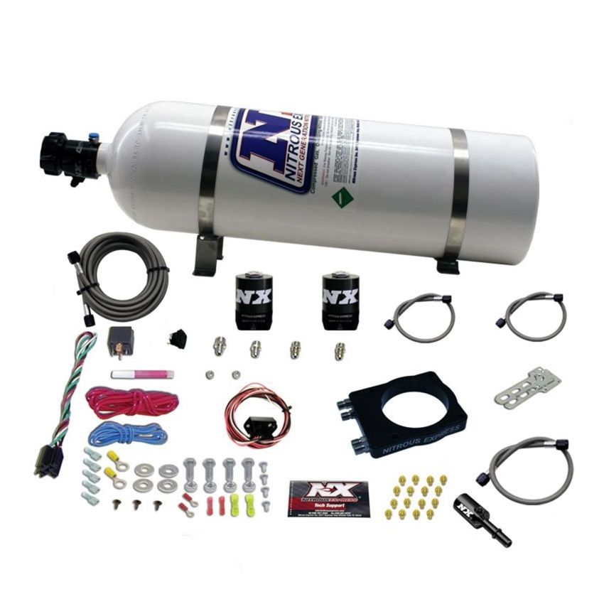 Nitrous Express Dodge Hemi Nitrous Plate Kit (50-400HP) w/15lb Bottle