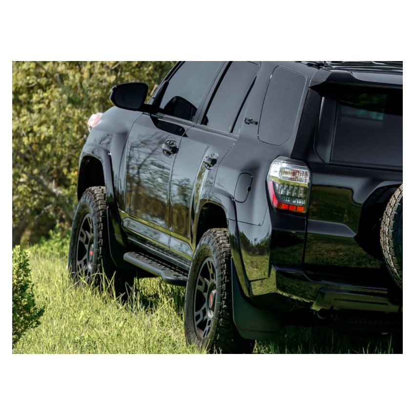 Cali Raised LED CR2892 Cali Raised 10-24 Toyota 4Runner Step Ed Bolt On Rock Sliders - Kick Out/BedLiner Filler Plate/Pwdr