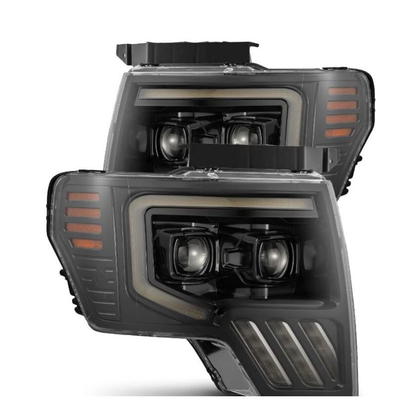 AlphaRex 880483 09-14 Ford F-150 PRO-Series Projector Headlights Black w/Activation Light Seq Signal SB DRL