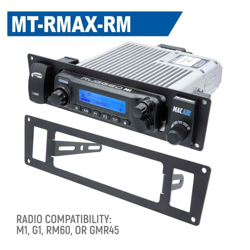 Rugged Radios MT-RMAX-25 Yamaha Wolverine RMAX Mount - Mobile Radio and Rocker Switches GMR25 / ABM25 / RM-25WP