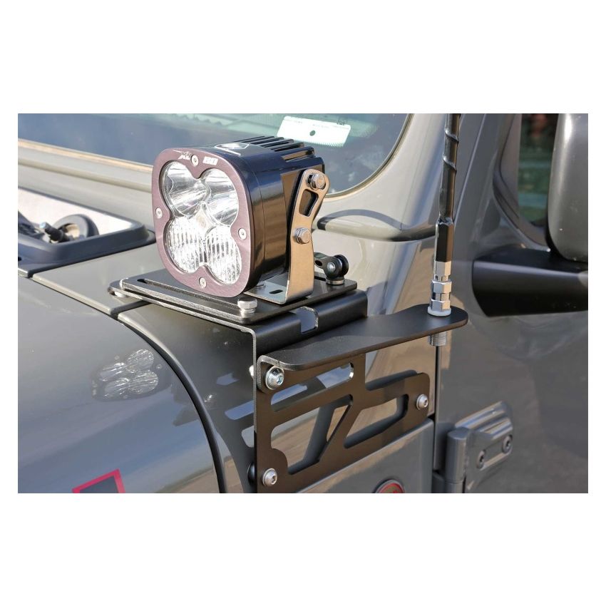 Fabtech 18-21 Jeep JL/JT Antenna Light Bracket Kit (Adjustable)