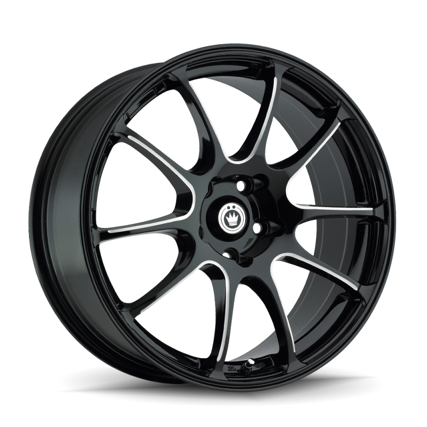 Konig Illusion 17x7 4x100 ET40 Black/Ball Cut Machine