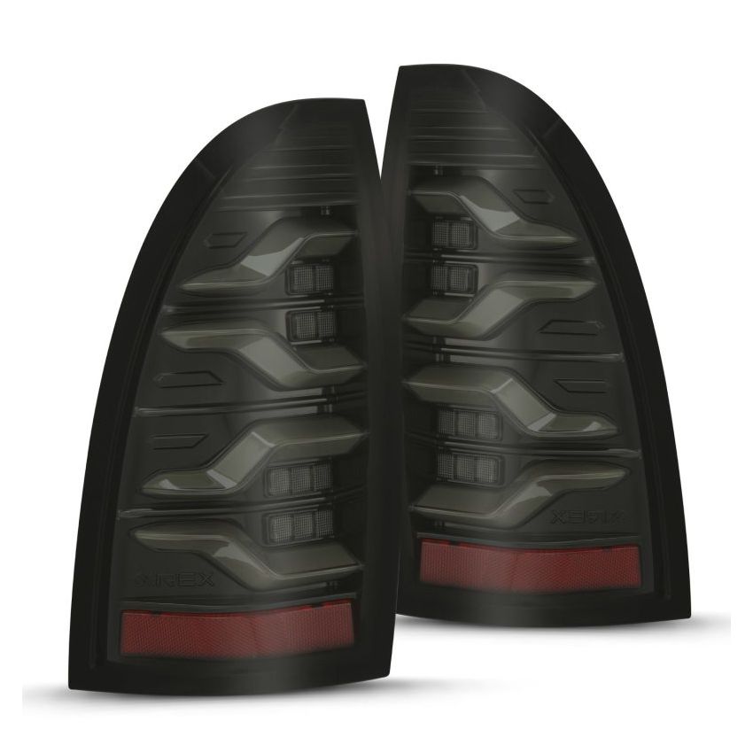 AlphaRex 05-15 Toyota Tacoma LUXX LED Taillights Alpha Blk w/Activ Light/Seq Signal