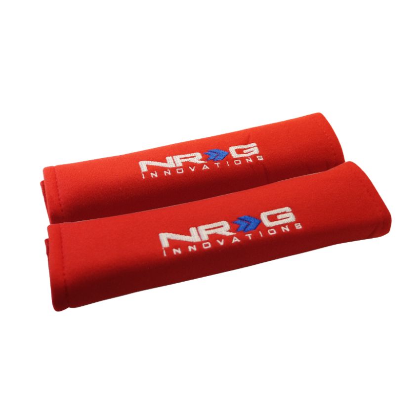 NRG Seat Belt Pads 2.7in. W x 11in. L (Red) Short - 2pc