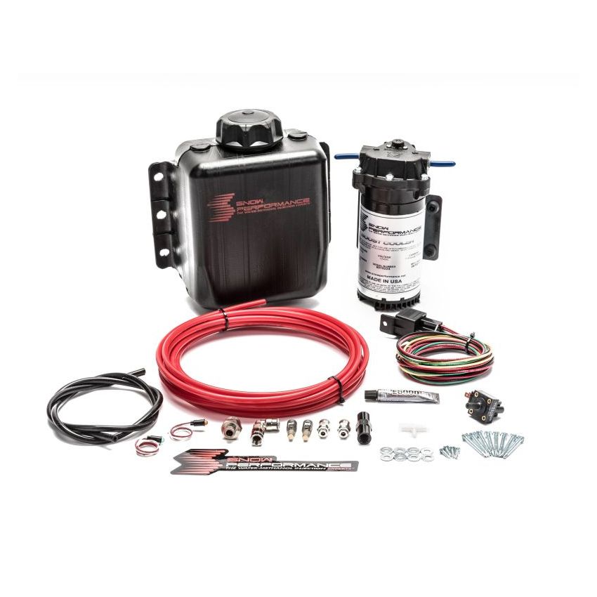 Snow Performance Stg 1 Boost Cooler TD Water Injection Kit (Incl. Red Hi-Temp Tubing/Quick Fittings)