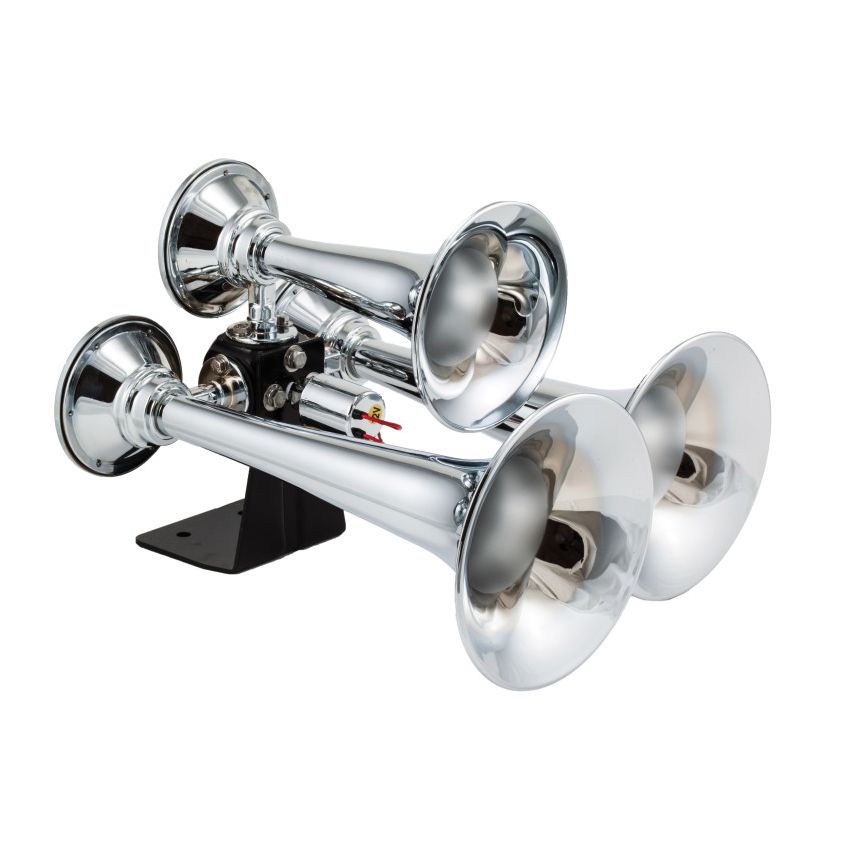 Kleinn Air Horns 500 Kleinn Chrome Triple Horn/ 13.5In/11.75In/8.5In- Chrome-Plated High Impact ABS