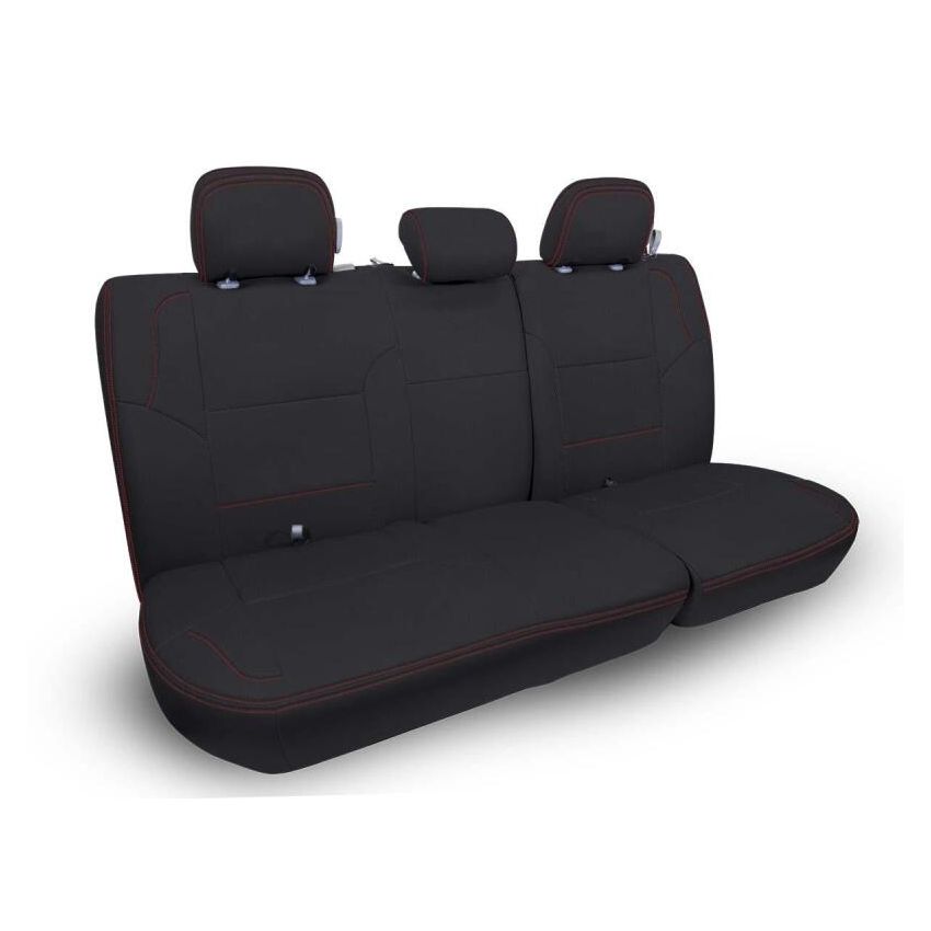 PRP 12-15 Toyota Tacoma Rear Bench Cover Double Cab - Black with Red Stitching