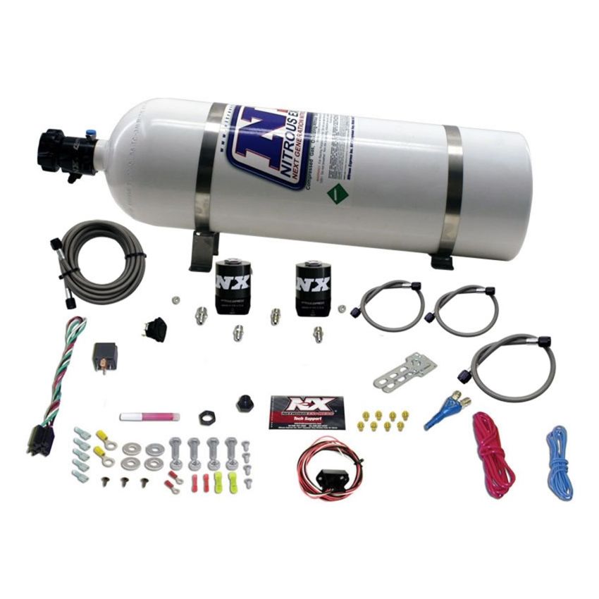Nitrous Express 10-15 Chevrolet Camaro (5th Gen) Single Nozzle Nitrous Kit (35-150HP) w/15lb Bottle