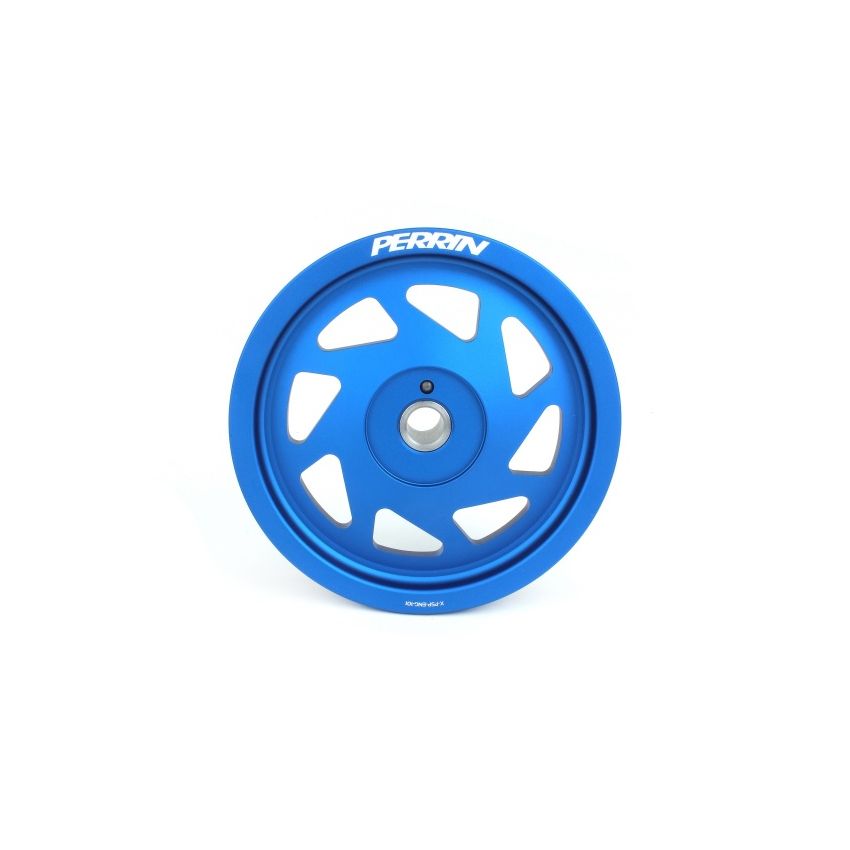 Perrin 19-21 Subaru WRX / 16-18 Forester Lightweight Crank Pulley (FA/FB Engines w/Large Hub) - Blue