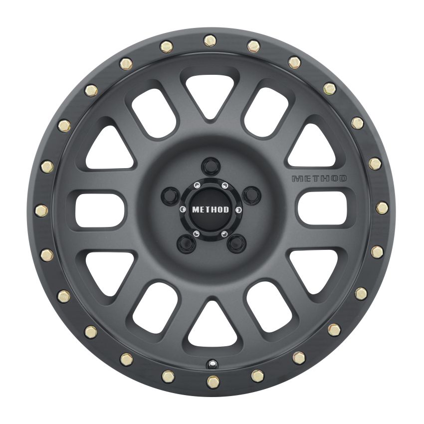 Method Wheels MR30978550800 Method MR309 Grid 17x8.5 0mm Offset 5x5 94mm CB Titanium/Black Street Loc Wheel