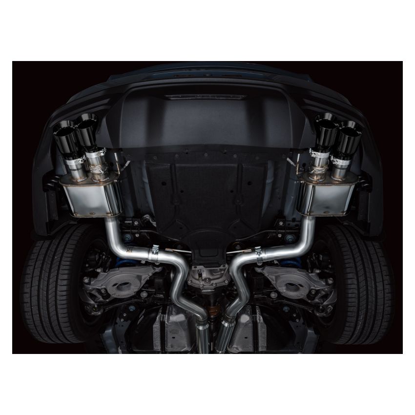 AWE Tuning 3025-43650 AWE 2024 Ford Mustang GT Fastback S650 RWD SwitchPath Catback Exhaust w/ Quad Diamond Black Tips