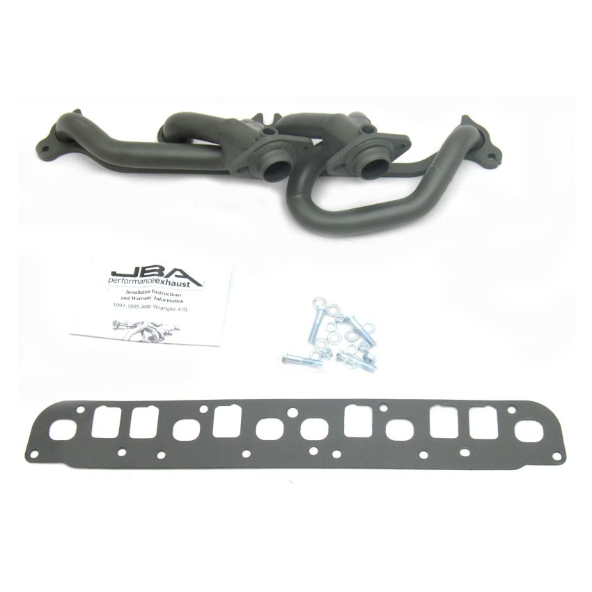 JBA 00-06 Jeep Wrangler 4.0L 1-1/2in Primary Ti Ctd Cat4Ward Header